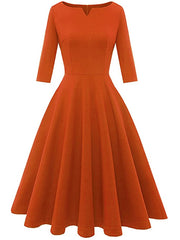 1950s Retro Rockabilly Princess Cosplay Dress Pure color 50's 60's Party Costume Gown Sai Feel