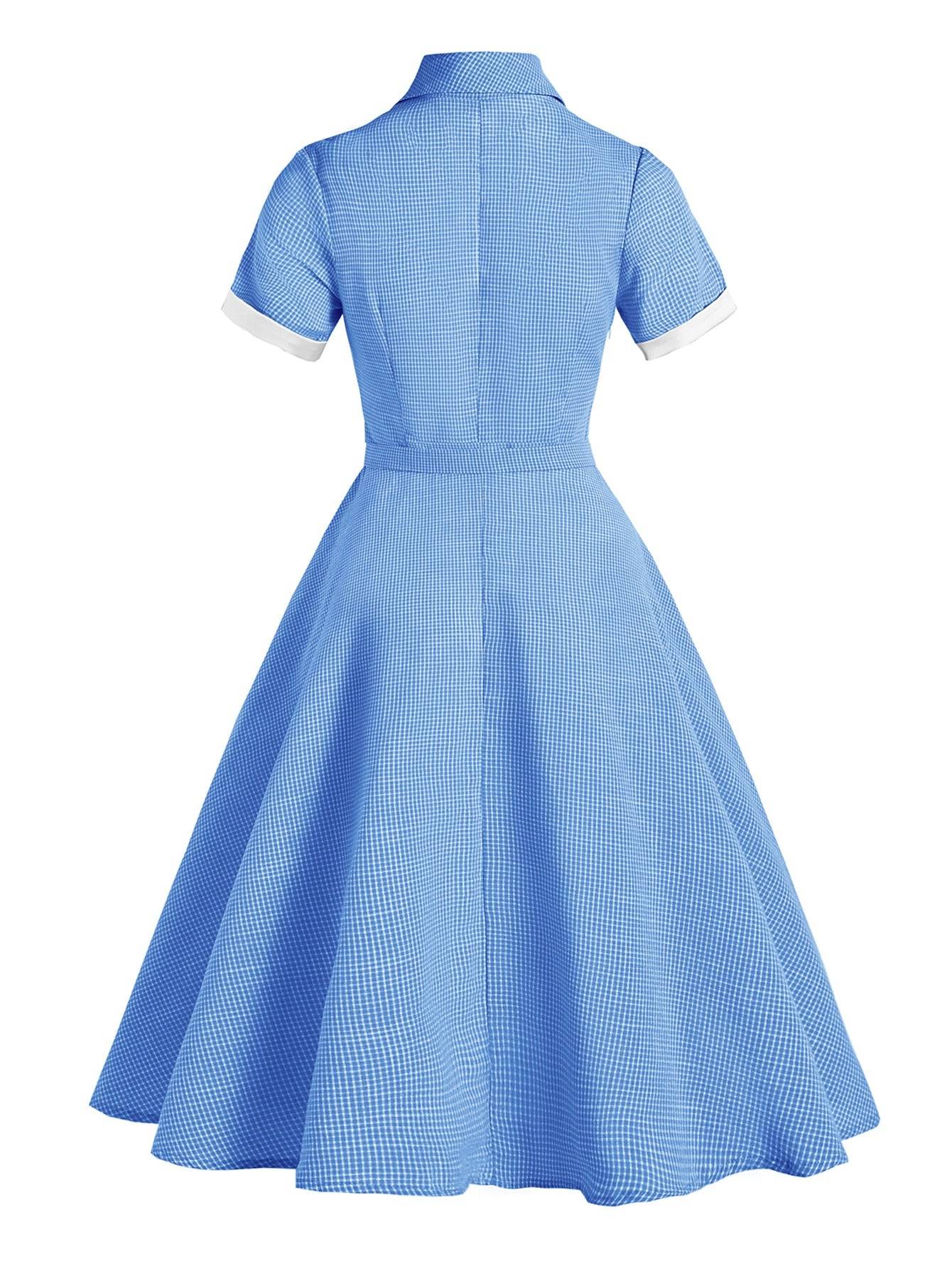 1950s Retro Rockabilly Princess Cosplay Dress plaid Halter Audrey Hepburn 50's 60's Party Costume Gow Sai Feel