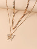 1set Butterfly Pendant Necklace Sai Feel