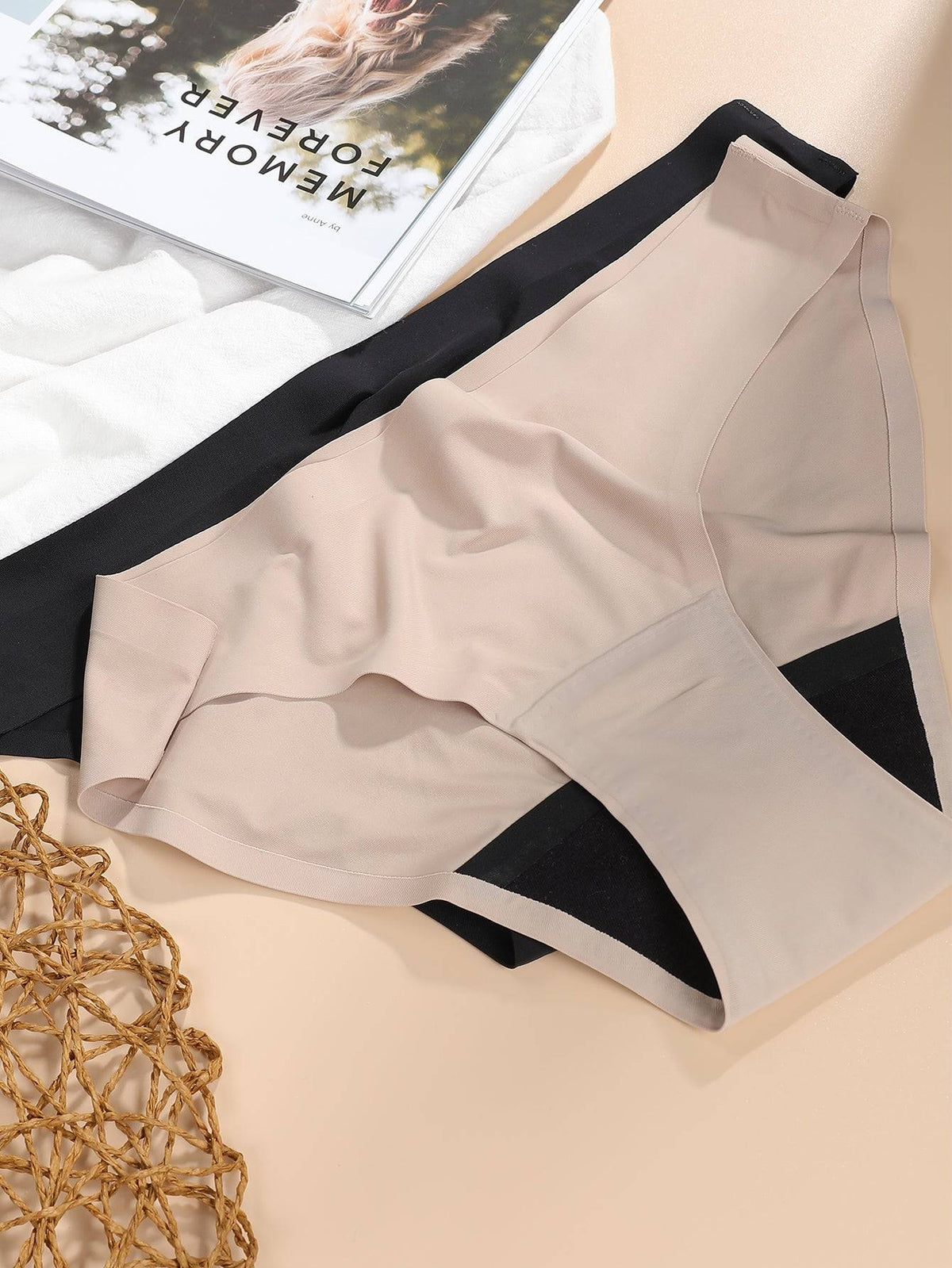 2 Pack Seamless Period Underwear for Women Leak Proof Overnight Menstrual Panties Briefs Sai Feel