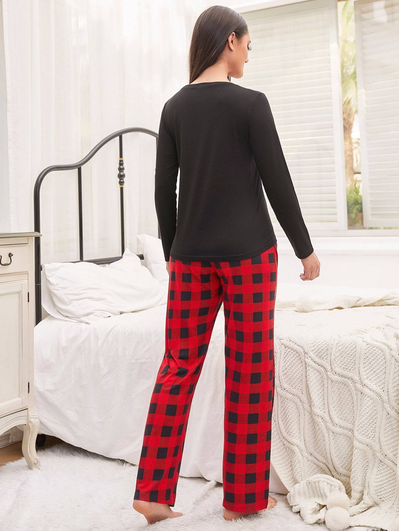 2 Pack Womens Pajama Set Long Sleeve Loungewear Sai Feel
