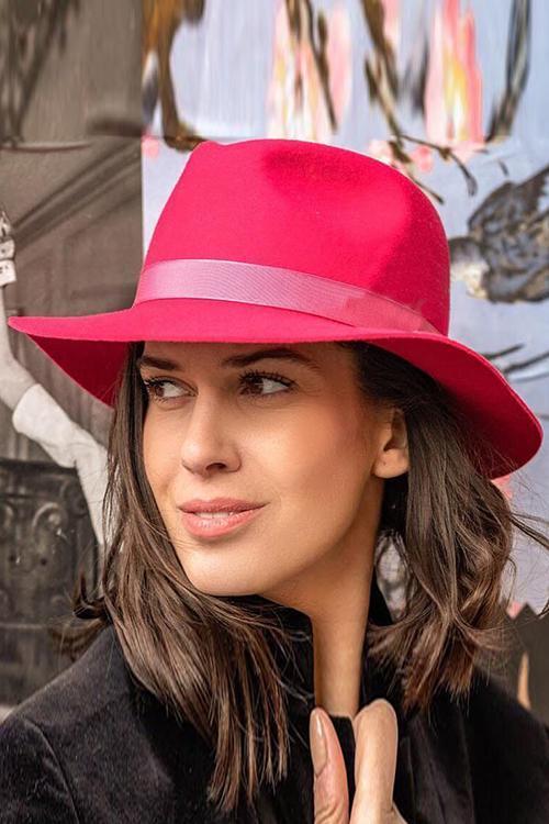 The Magnolia Bow Fedora - Elegant Woolen Fedora Hat for Stylish Cowgirls, Luxury Country Fashion