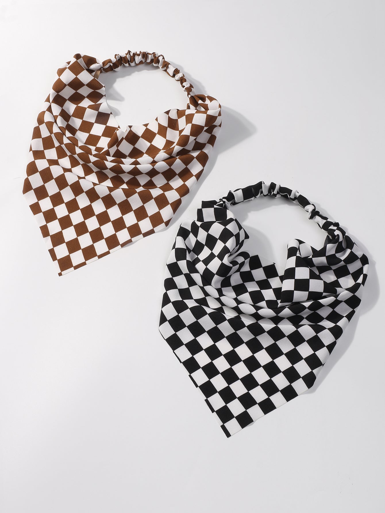 2pcs Checkerboard triangle headband Sai Feel