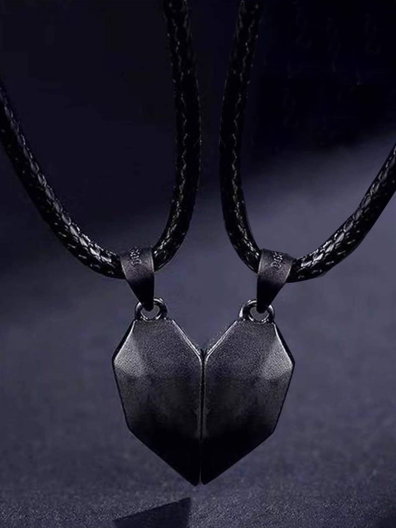 2pcs Half a heart pendant necklace Sai Feel
