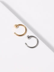 2pcs Round Nose Ring Zinc Alloy Sai Feel