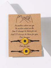 2pcs Sunflower Hand Knitting Bracelet Sai Feel