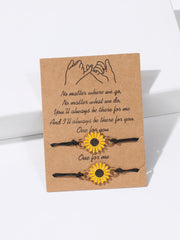 2pcs Sunflower Hand Knitting Bracelet Sai Feel