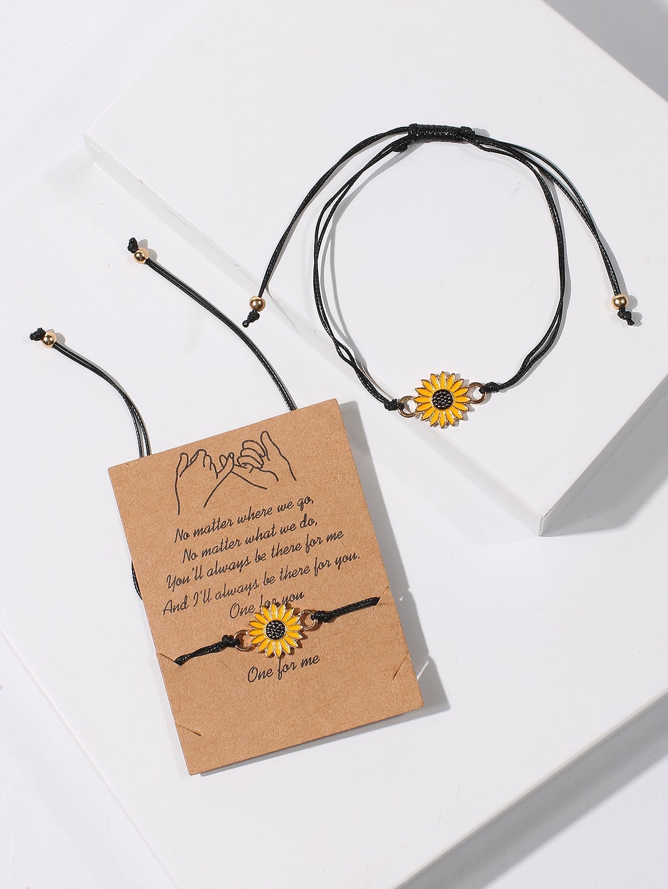 2pcs Sunflower Hand Knitting Bracelet Sai Feel