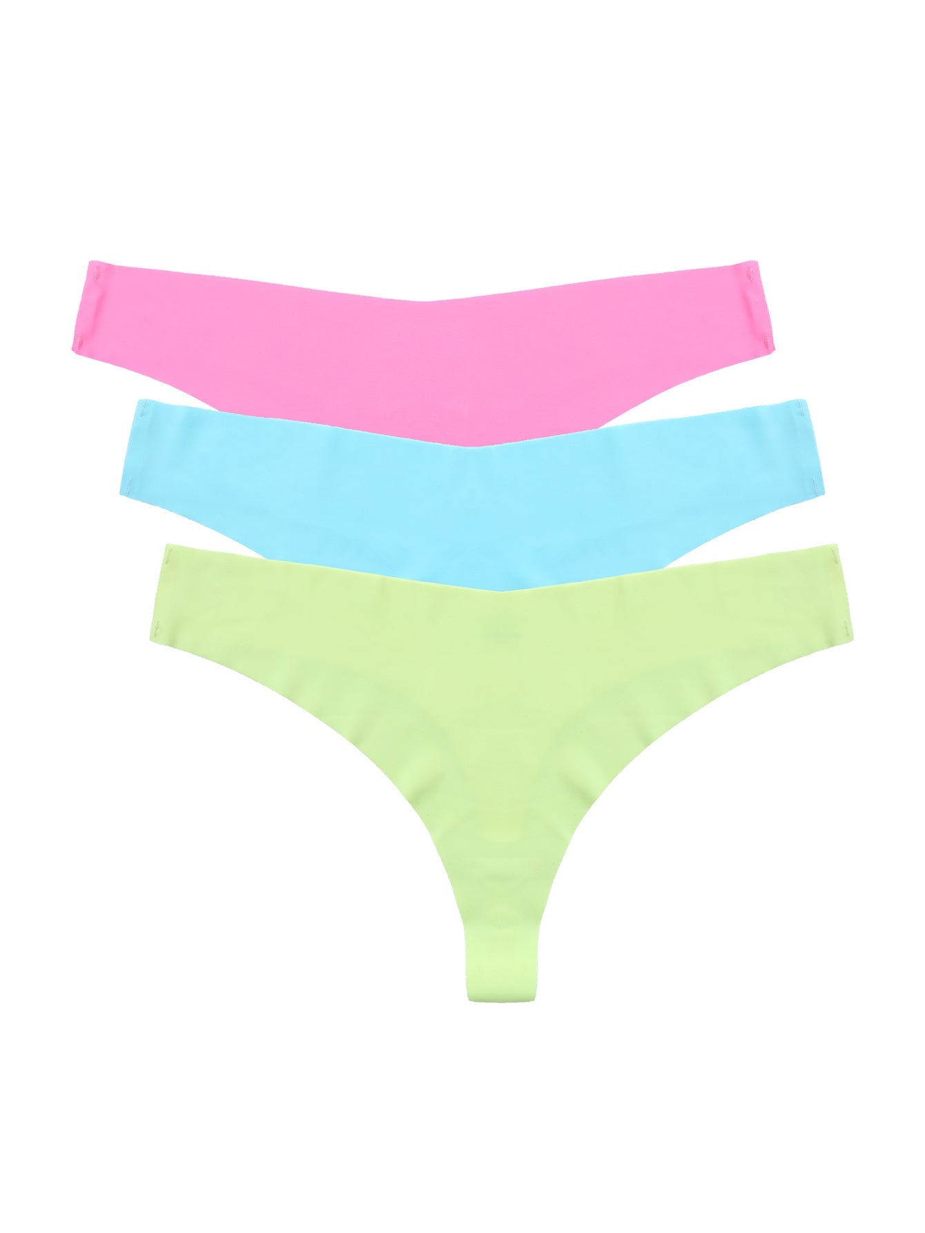 3PCS Fluorescent Color Seamless Thongs Underwear Sai Feel