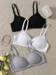 3pack Rib Bra Set Sai Feel