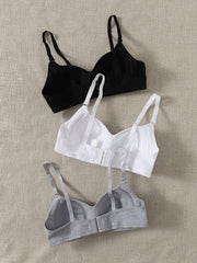 3pack Rib Bra Set Sai Feel