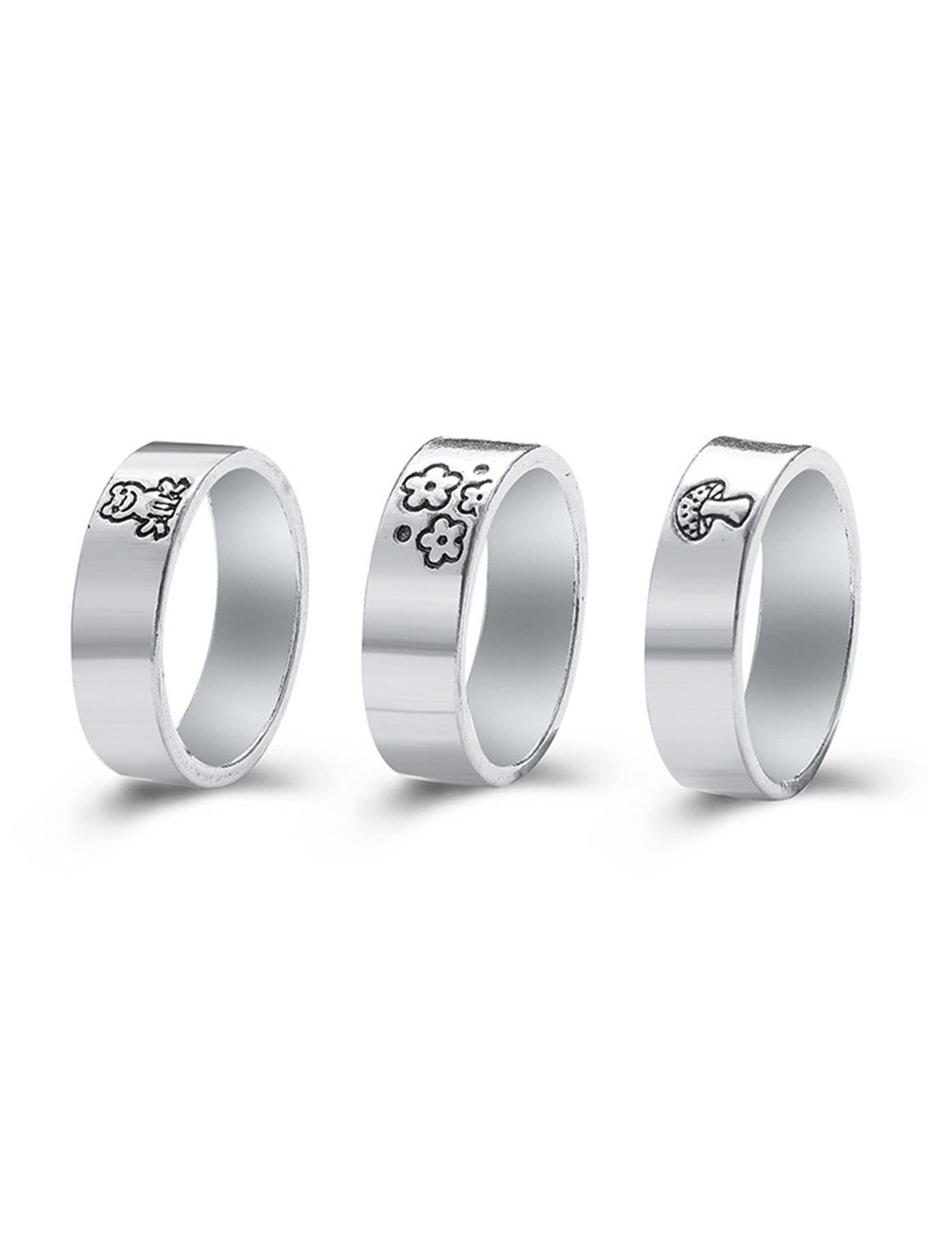 3pcs Printed vintage ring Sai Feel