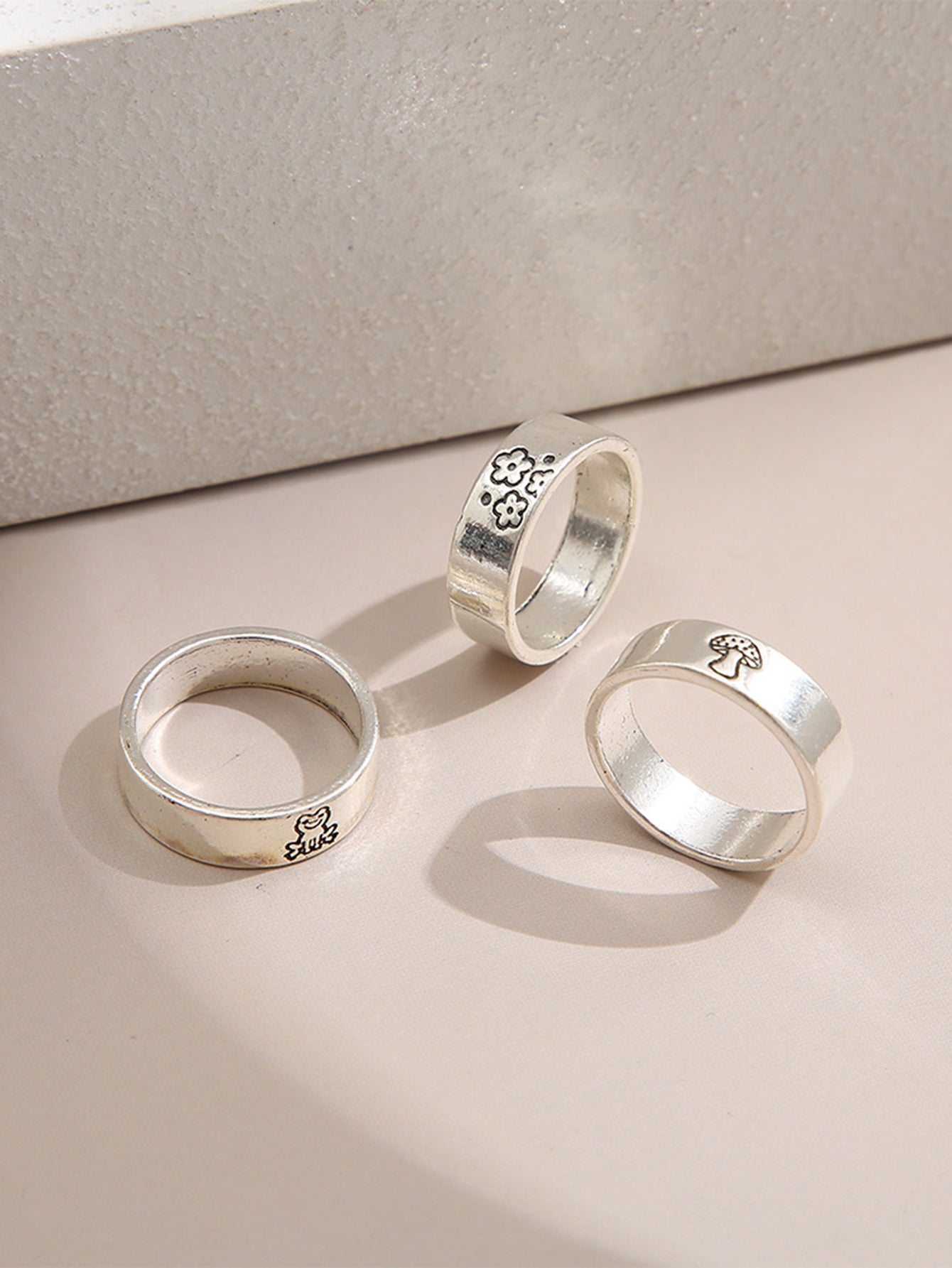 3pcs Printed vintage ring Sai Feel
