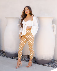 Adelaide Cotton Blend High Rise Polka Dot Pants - FINAL SALE