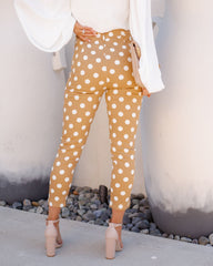 Adelaide Cotton Blend High Rise Polka Dot Pants - FINAL SALE