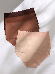 5 Pack Daily Wear Earth Tone Silky Seamless High Waist Panty Set Sai Feel