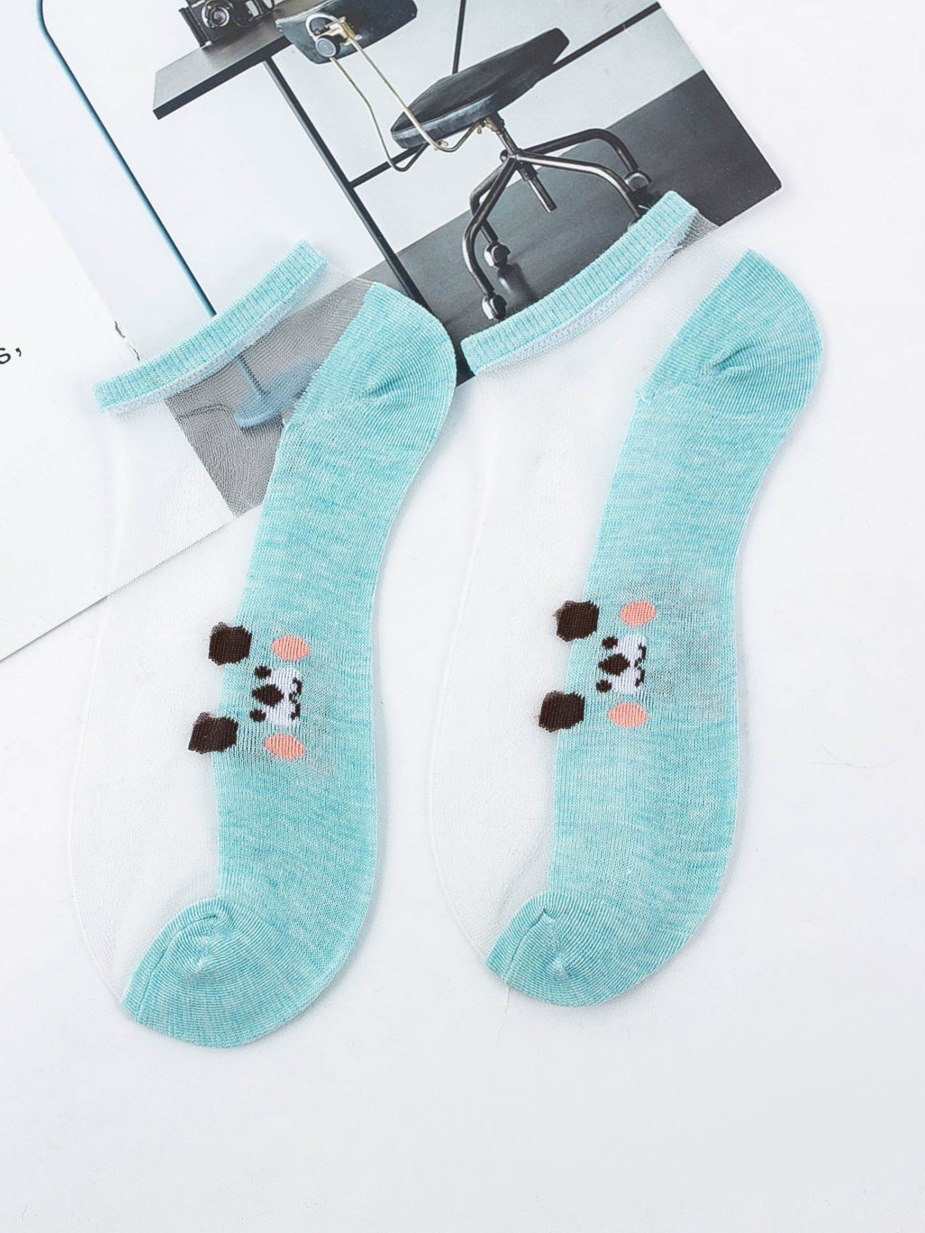 5 Pairs Fshion The pet dog translucent socks Sai Feel