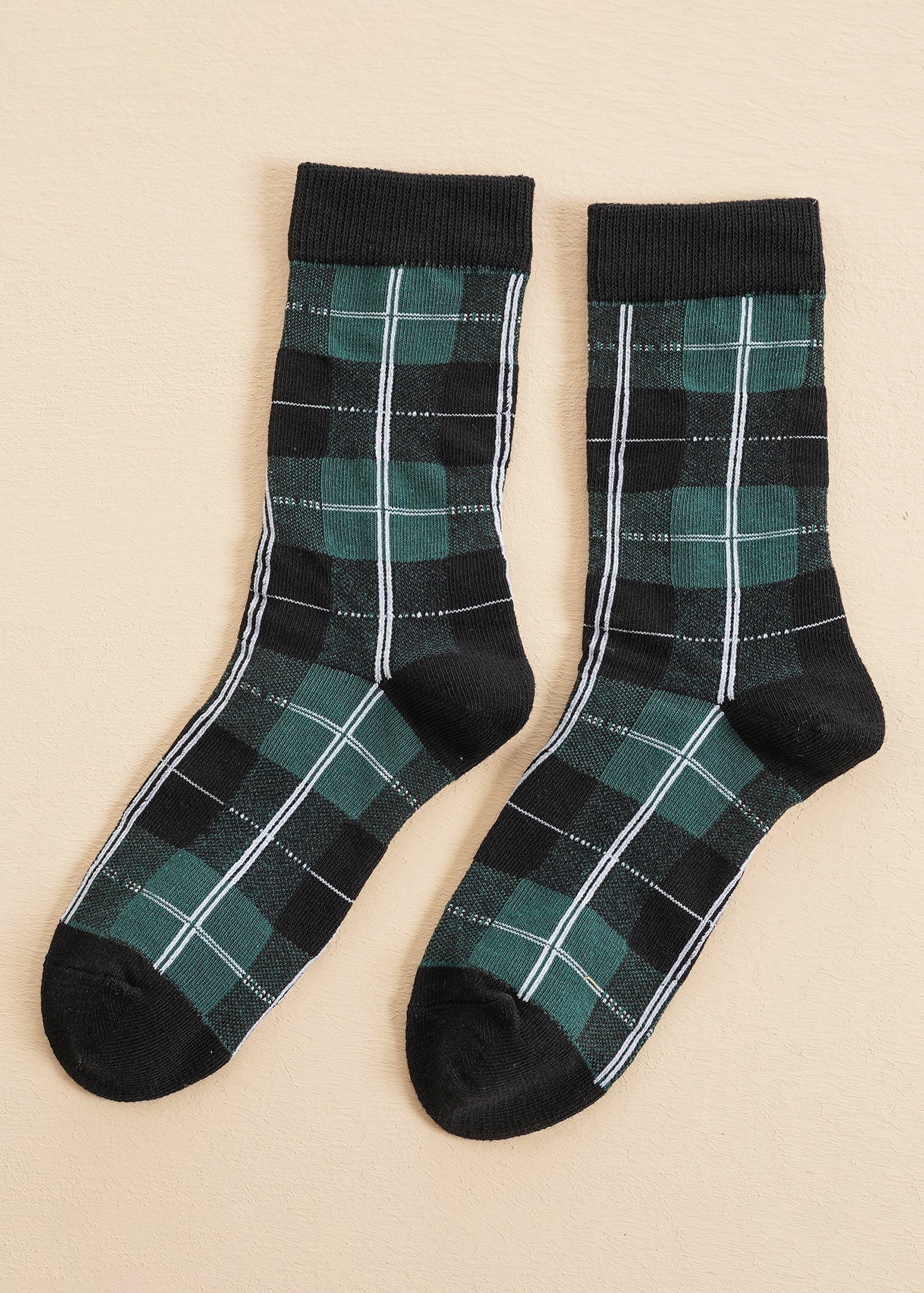 5 Pairs Plaid Socks Sai Feel