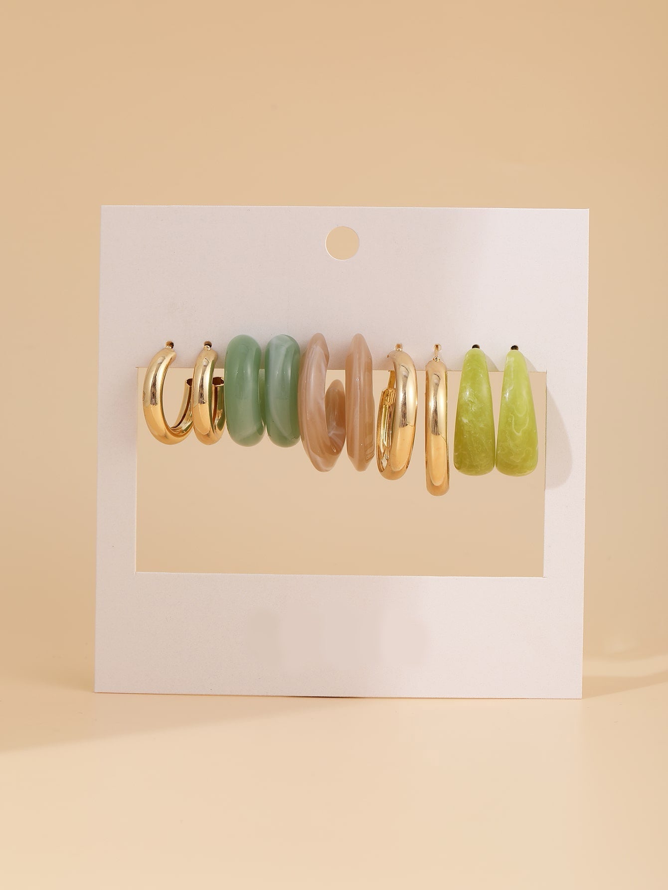 5pairs Bohemian Hoop Earrings Sai Feel