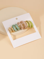 5pairs Bohemian Hoop Earrings Sai Feel