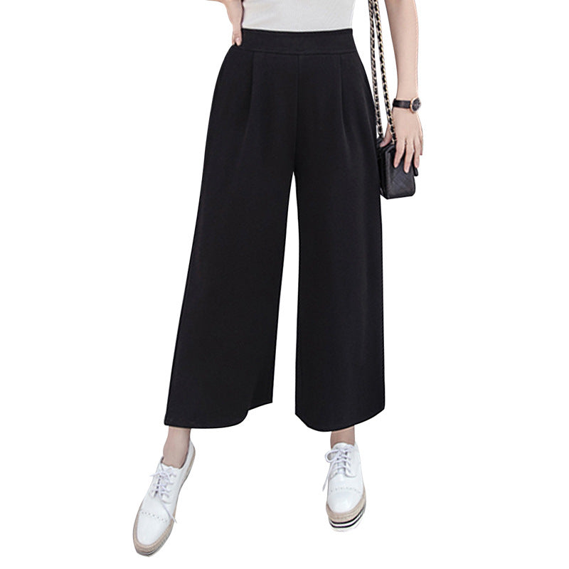 Women Fashion Wide Leg Pants Strech Trousers Ladies Flared Trousers Loose Pants High Waist Trousers