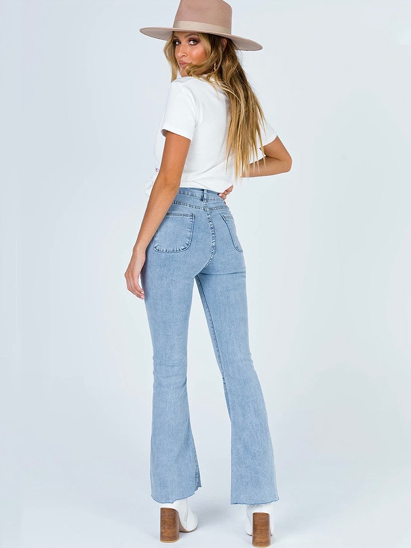 High Waist Flare Leg Jeans