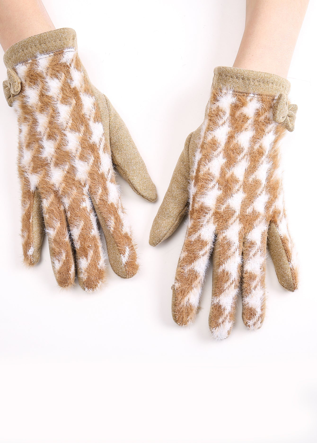 Bow Decor Touch Screen Gloves