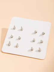 6pairs Flower Crystal Earring Giftset Sai Feel