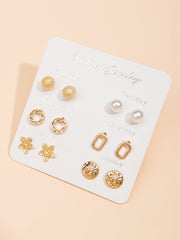 6pairs Golden Earring Giftset Sai Feel