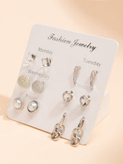 6pairs Wings Geometry Earring Giftset Sai Feel