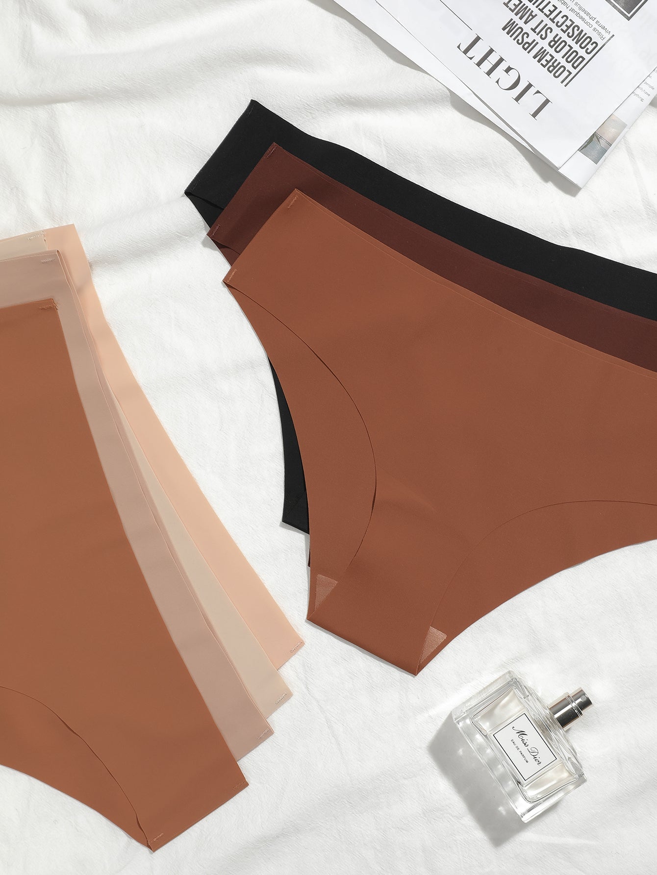 7PCS Earth Tone Seamless Underwear Panties Set Sai Feel
