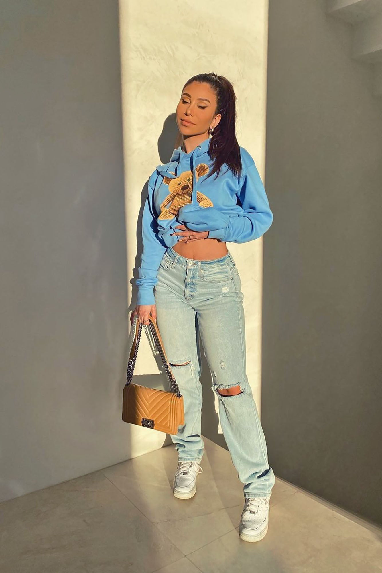 90's Nostalgia Slouchy Straight Leg Jeans - Light Blue Wash