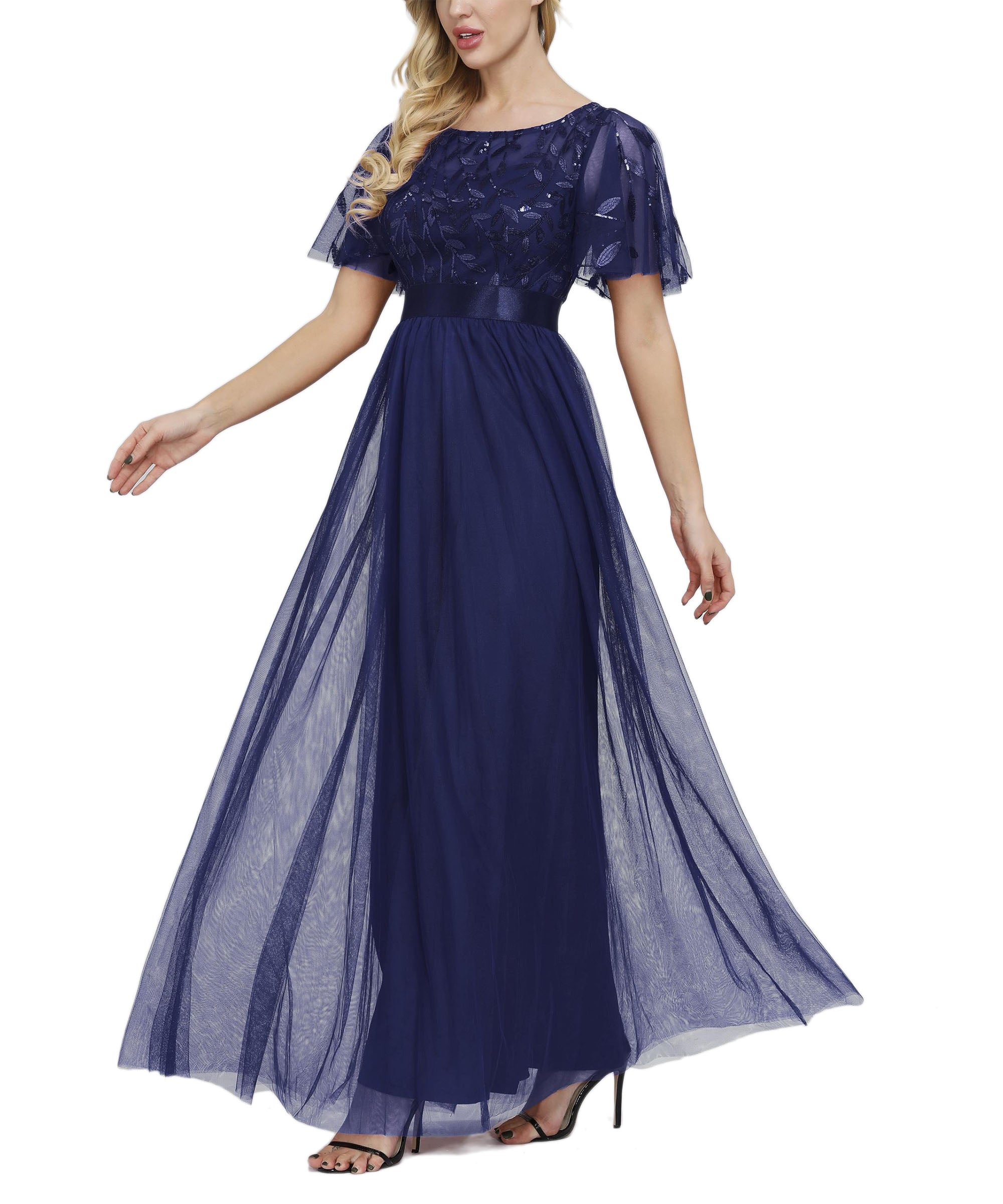 A-Line Empire Elegant Party Wear Prom Dress Sai Feel