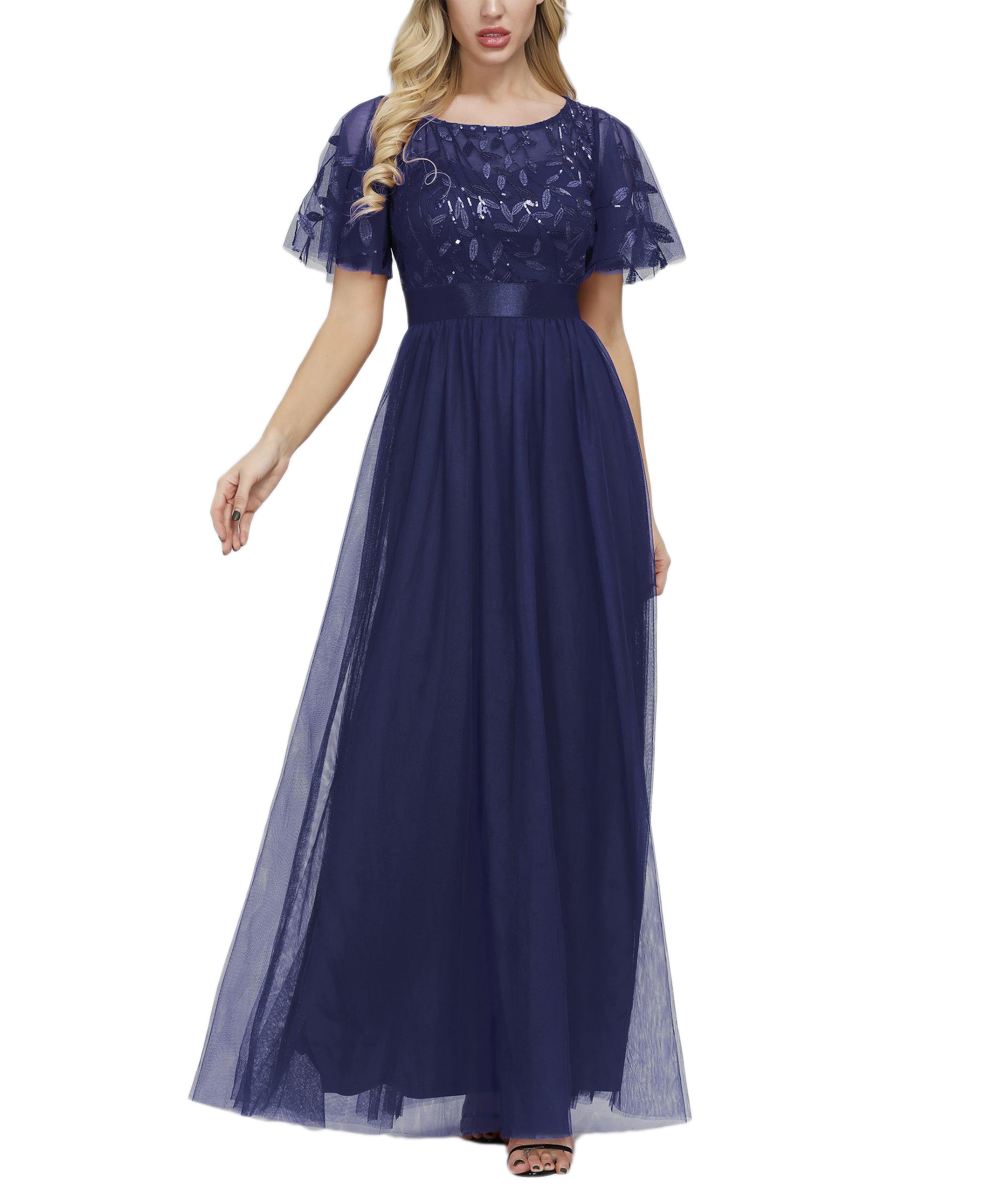 A-Line Empire Elegant Party Wear Prom Dress Sai Feel