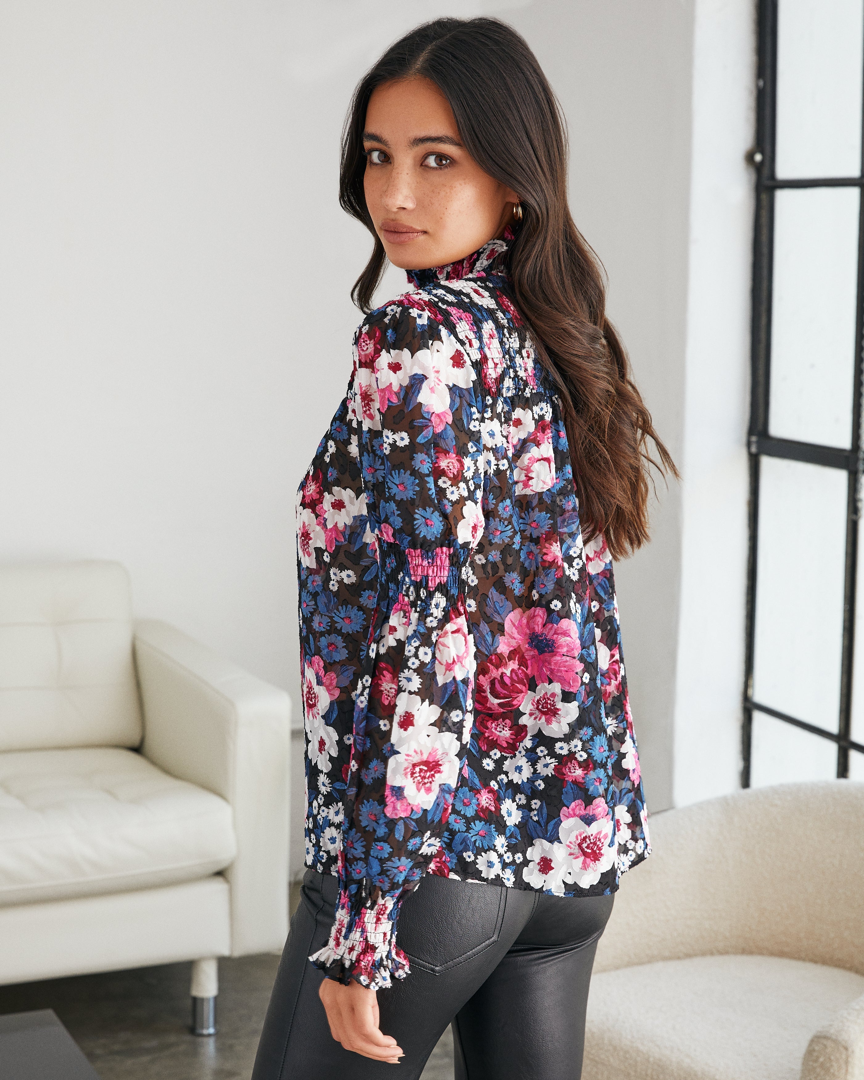 Aleyna Floral Smocked Blouse - FINAL SALE