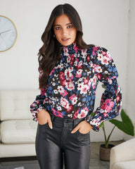 Aleyna Floral Smocked Blouse - FINAL SALE