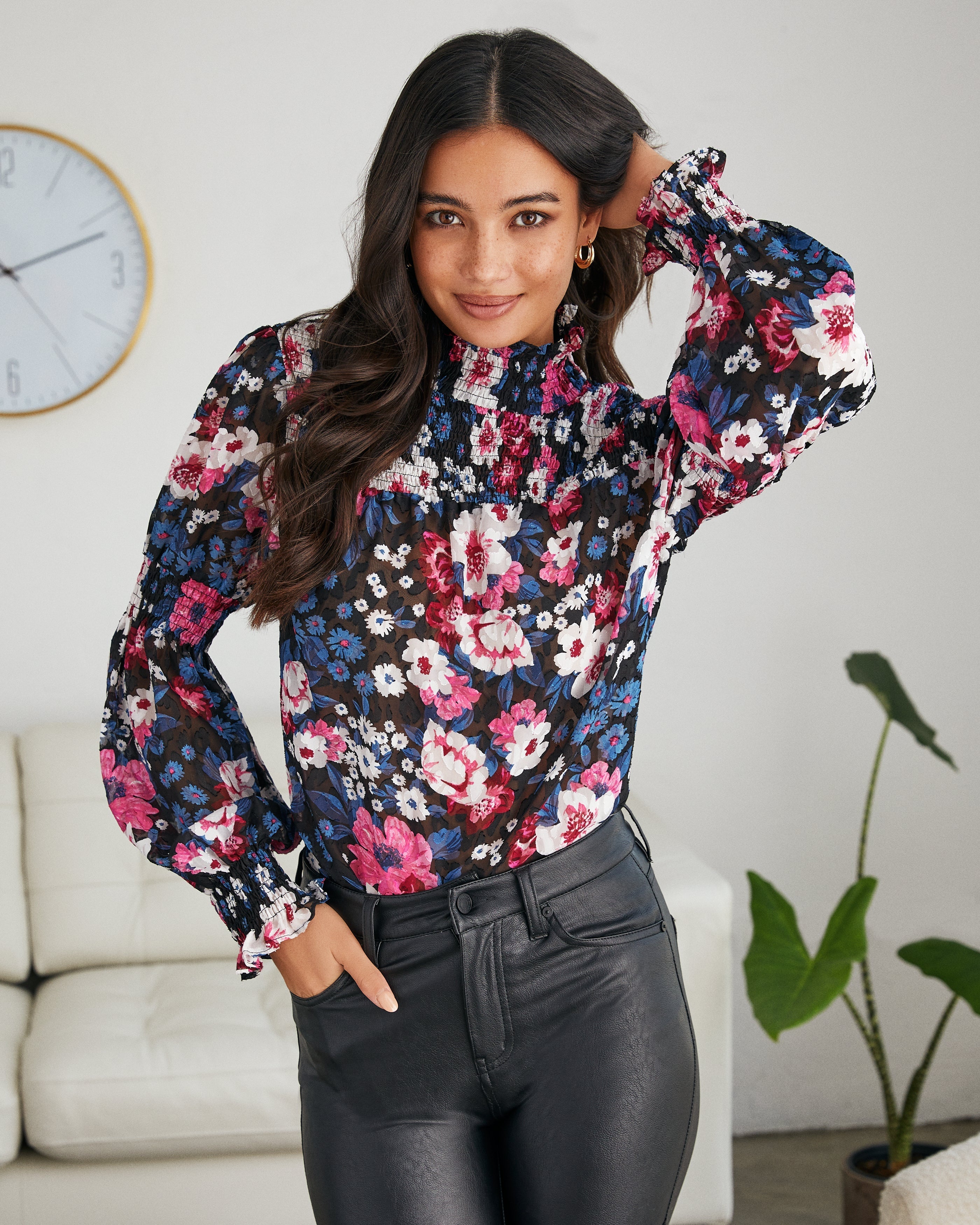 Aleyna Floral Smocked Blouse - FINAL SALE