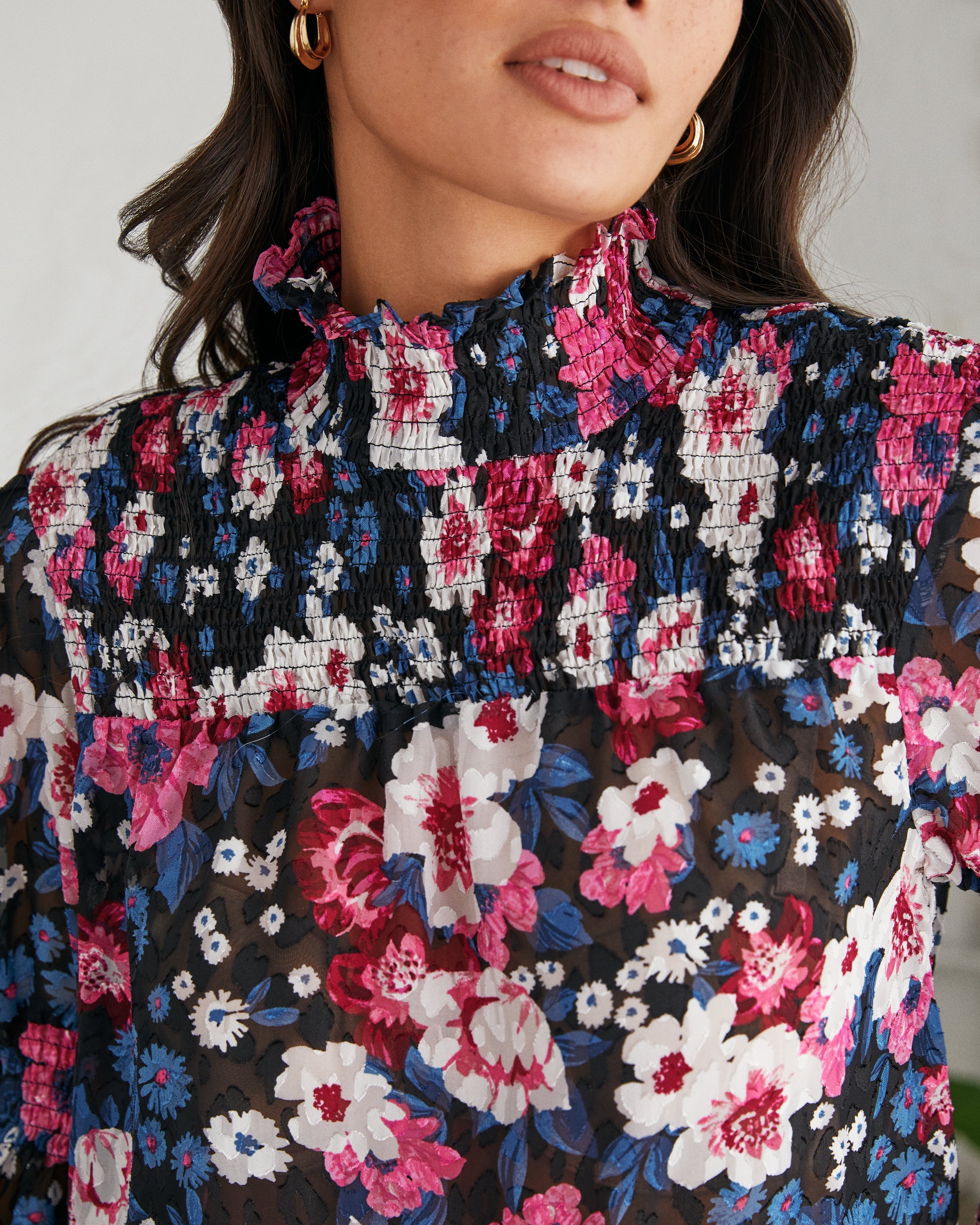 Aleyna Floral Smocked Blouse - FINAL SALE