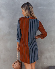 Abby Twist Front Striped Shirt Dress - FINAL SALE