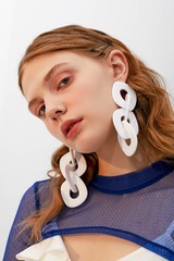 Acrylic Geometric Long Earrings Sai Feel