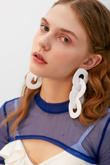 Acrylic Geometric Long Earrings Sai Feel