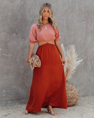 Aguilar Colorblock Cutout Maxi Dress - FINAL SALE