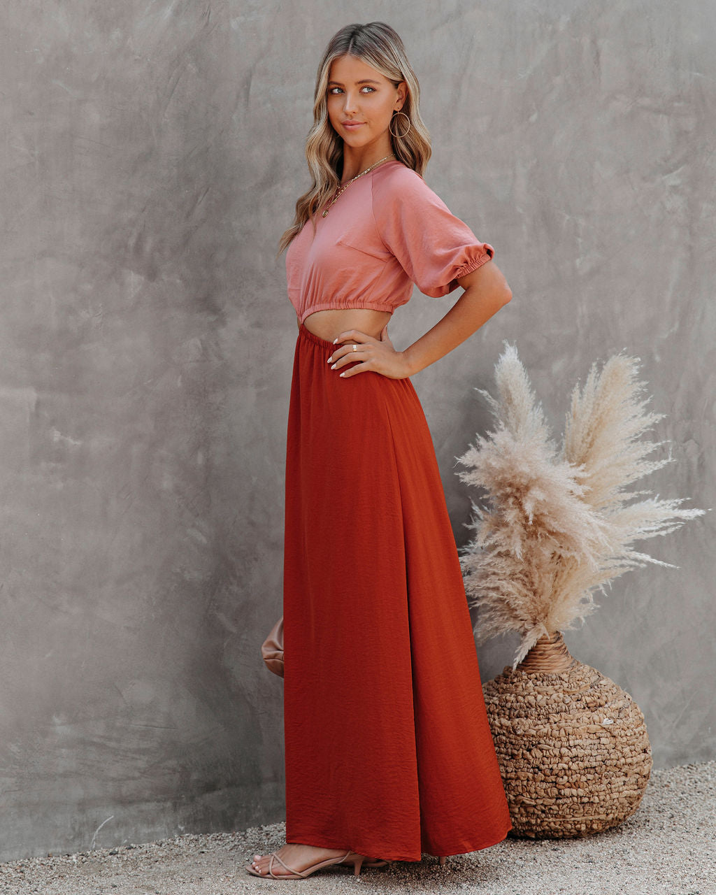 Aguilar Colorblock Cutout Maxi Dress - FINAL SALE