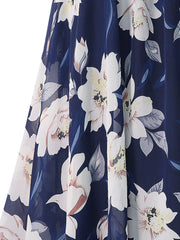Allover Floral Print Flare Skirt Sai Feel