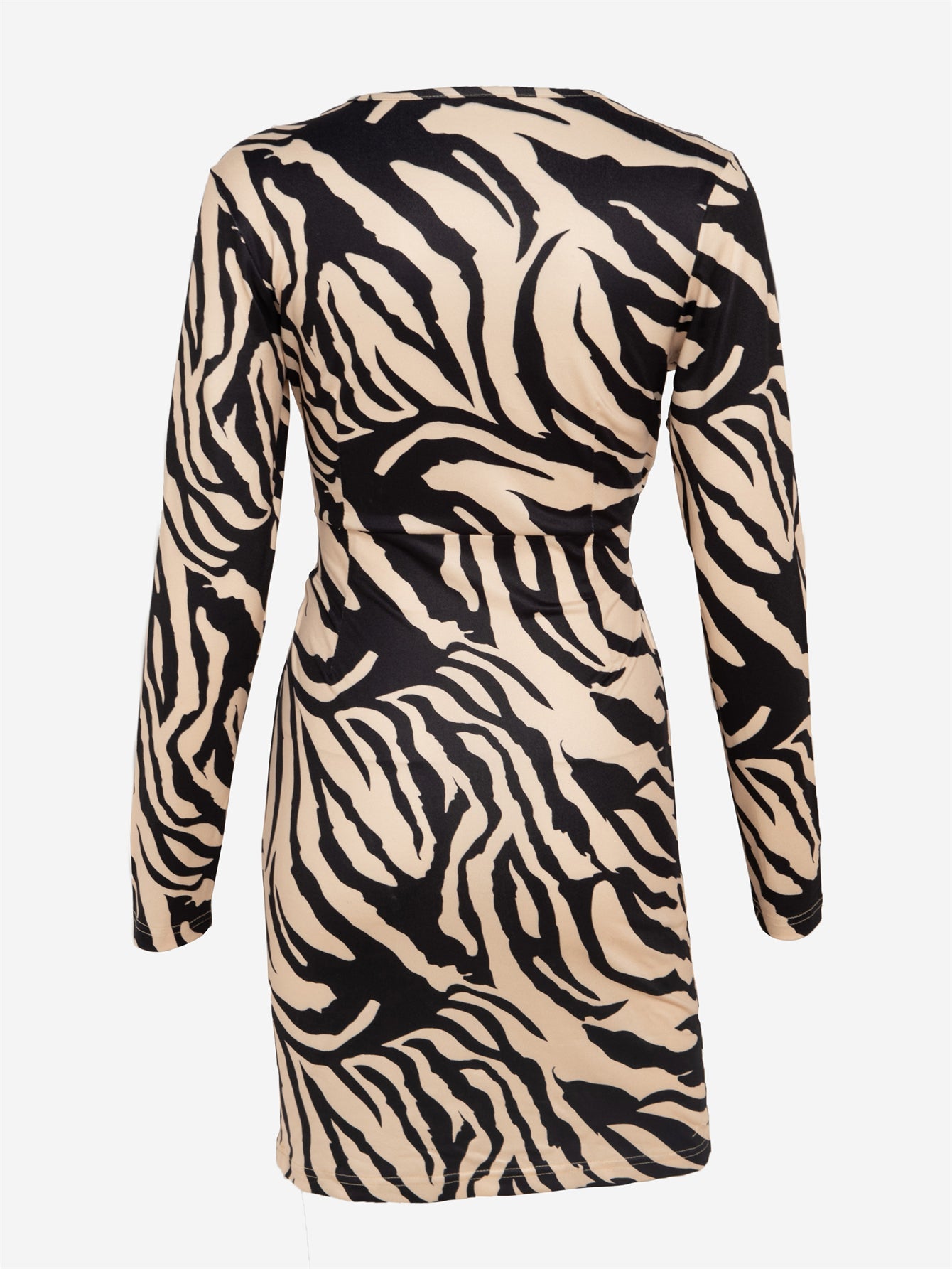 Allover Print Knot Front Bodycon Dress Sai Feel