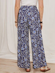 Allover Print Wide Leg Pants Sai Feel