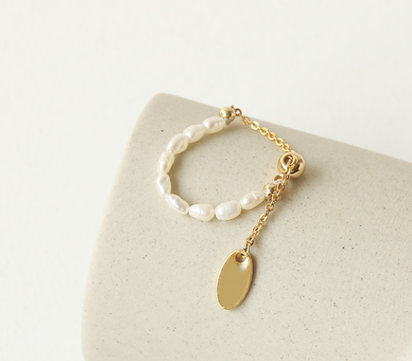 Bead Chain Adjustable Ring Female Minority Simple Retro Easy Matching Graceful and Fashionable Bracelet Sai Feel