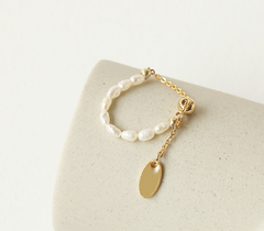 Bead Chain Adjustable Ring Female Minority Simple Retro Easy Matching Graceful and Fashionable Bracelet Sai Feel