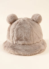 Bear Ear Decor Faux Fur Beanie Sai Feel