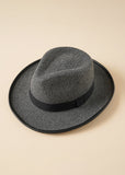 Belt Decor Trimmed Fedora Hat Sai Feel